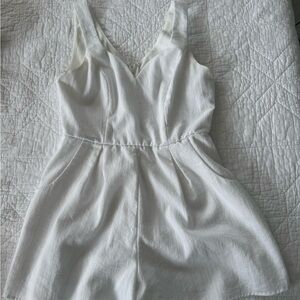 Blue Rain White Romper